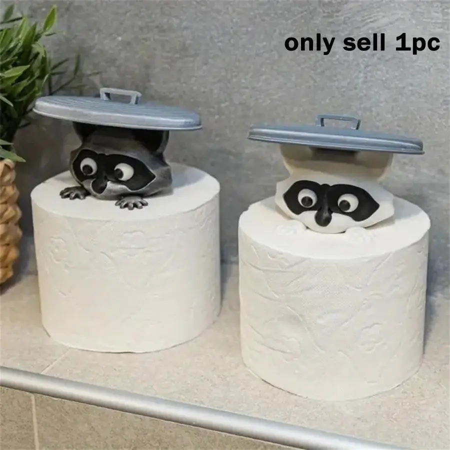 Bear Toilet Paper Holder Set, Fun Bathroom Kit, 3D Printed Bear Design, Cute Bath Decor, Humorous Napkin Roll Storage, Toilet Paper Organizer, Bathroom Accessories, Bathroom Essentials Accessories, Bathroom Supplies, Bathroom Necessities