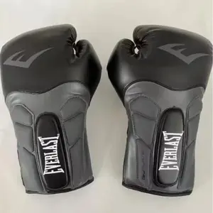 Everlast 16oz Fighting MMA Training Gloves Professional Boxing Gloves Sanda Muay Thai Boxing Equipment Punching Glove with Layered Foam Padding & Hook-and-Loop Wrist Strap