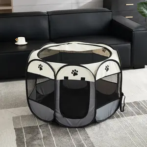 Portable Pet Fence, Foldable Dog Playpen Tent, Cat House Playground, Suitable for Puppies, Kittens, Indoor Outdoor Travel, Camping Use
