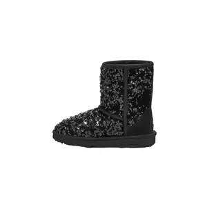 Classic Short Chunky Sequin Boot PS "Black" 1135330K BLK
