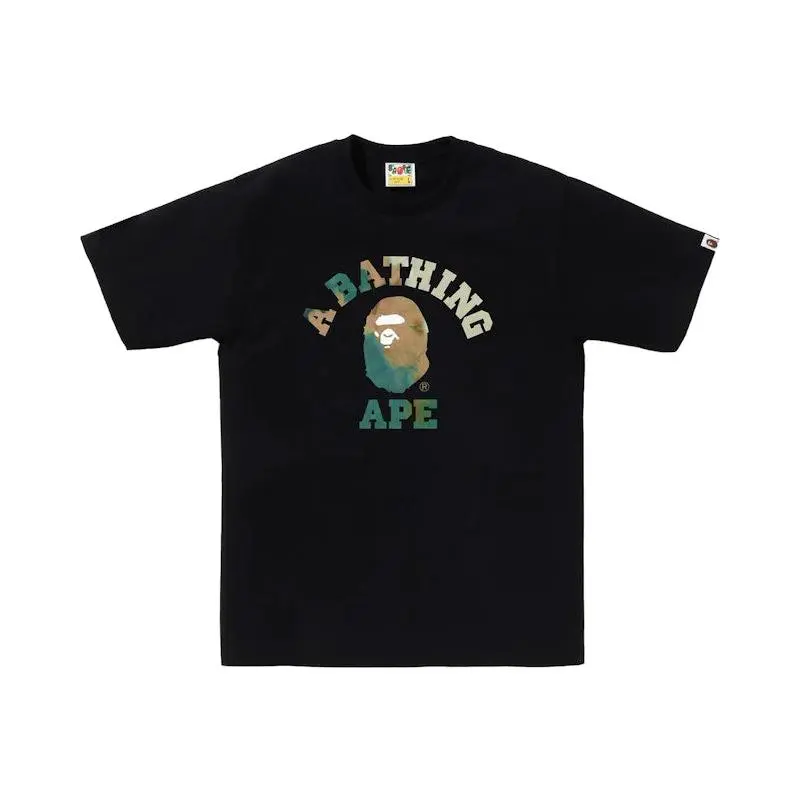 BAPE Tie Dye College Tee Black/Beige (men) by StockX
