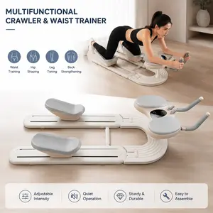 Adjustable Back-Crawling Exercise Machine with Durable Steel Frame, Non-Slip Base, Space-Saving Home Fitness Tool for Spine Stretching, Lower Back Soreness Relief, Core Strength Training, Sedentary Office Workers (Simple Assembly)