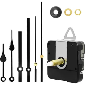 28mm Quartz Long Shaft Clock Movement Kit - DIY Wall Clock Mechanism with 1-1/10 Inch Shaft, 2 Pairs of Hands, Replacement Clock Repair Kit