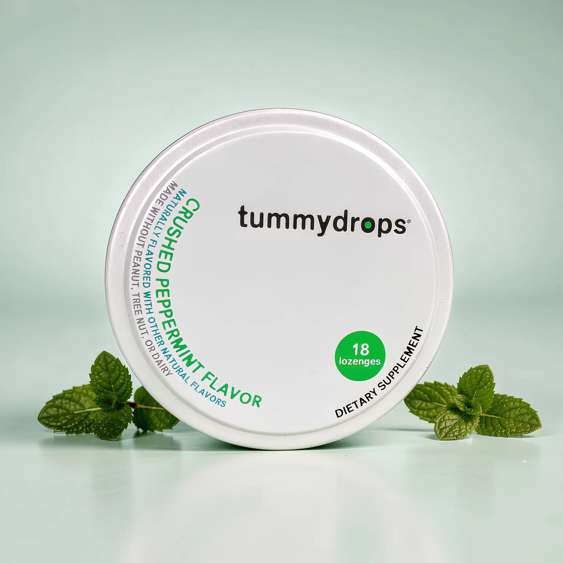 Organic Crushed Peppermint Tummydrops 18 ct