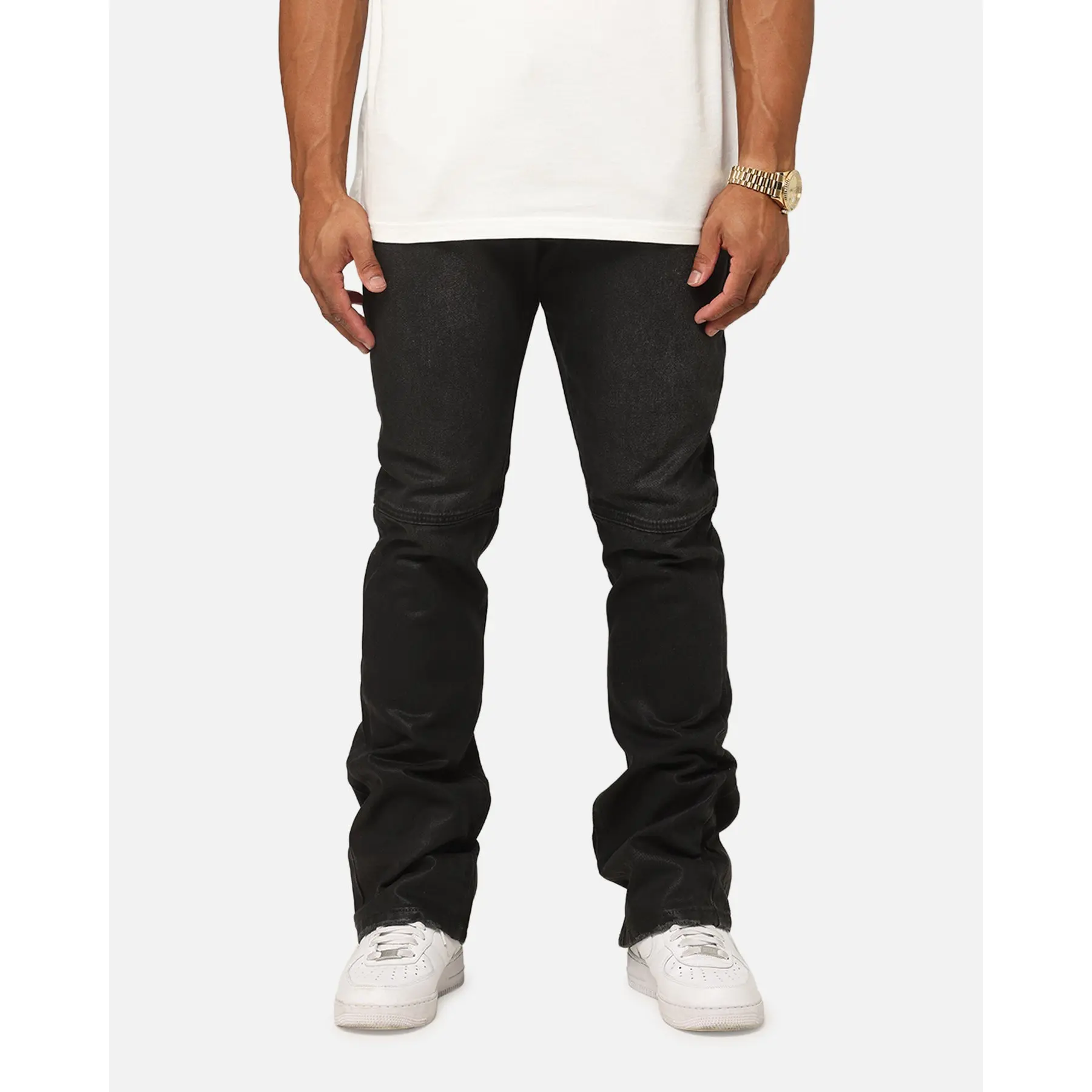 MNML Bootcut Waxed Jeans Black