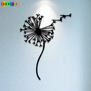 1pc Dandelion Metal Wall Art,Ethereal Dandelion Statue Mural, Ideal Gift for New Year, Easter, Nature Decor Enthusiasts, Weather-Resistant Metal Wall Decor Wall Sculptures, Perfect for Garden Fence & Living Room Wall, Nature-Inspired Home Decor