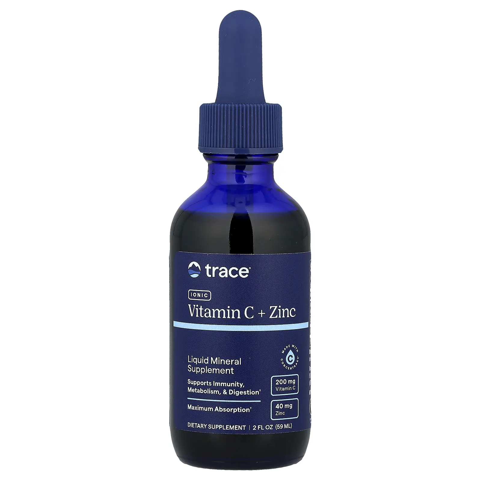 Trace Ionic Vitamin C + Zinc, Liquid Mineral Supplement, 2 fl oz (59 ml) Trace Ionic Vitamin C + Zinc, Liquid Mineral Supplement, 2 fl oz (59 ml)