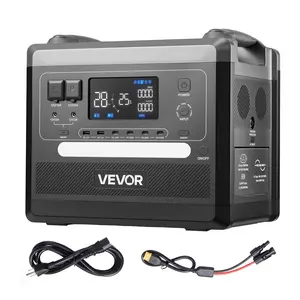 VEVOR Portable Power Station, 2400W 2160Wh Power Station Solar Generator with 10 Output Ports & Adjustable Input Power, Expandable LiFePO4 Battery Backup for Home Camping RV (Solar Panel NOT Included