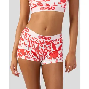 PSD Women's Playboy - Red Tags Boy Short Underwear - Comfortable, Breathable, Ultra-light Fabric