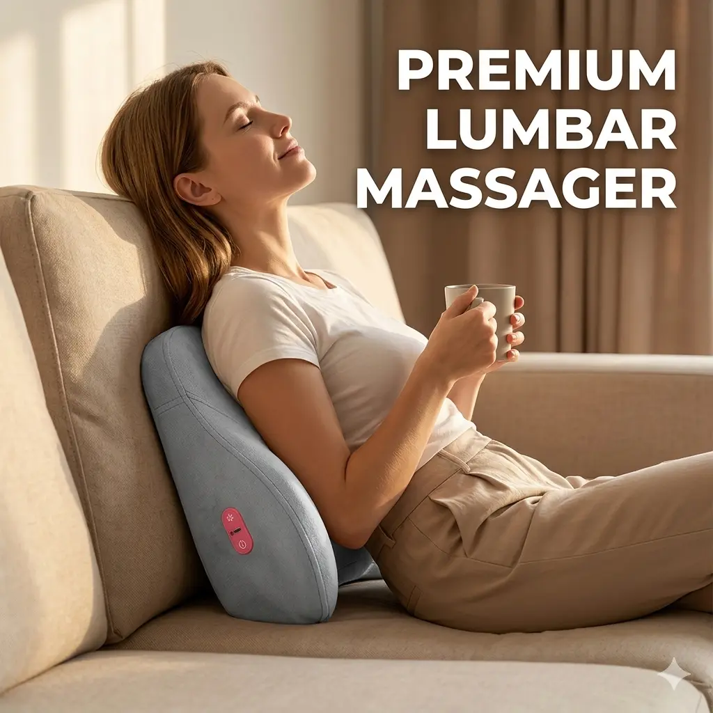 2026 Must-Have Ergonomic Lumbar Massager - Heat Massage, Multi-Target, Vibration Massage Devices for Instant Back & Neck Relief, Portable for Home, Car - Father's Day Gift, Heat Massage Devices