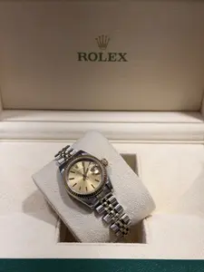 Rolex Datejust 26 mm Champagne Index Dial Jubilee Bracelet Two Tone Watch