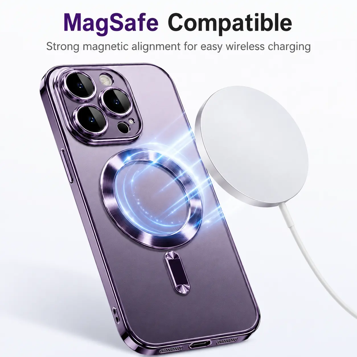 Fashion Magnetic Cases For Magsafe For iphone 17Air 17 16 15 14 13 12 11 Pro Max XR X XS Plating Clear Soft Silicone Wireless Charging Cover