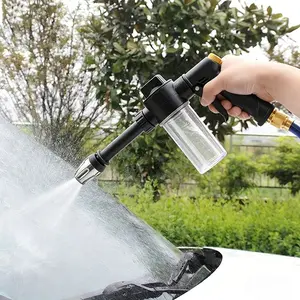 High-Pressure Car Wash Sprayer with Foam Bottle- Versatile Water Gun for Motorcycles, Home& Garden Use- Durable Long Rod Nozzle for Efficient Cleaning and Irrigation
