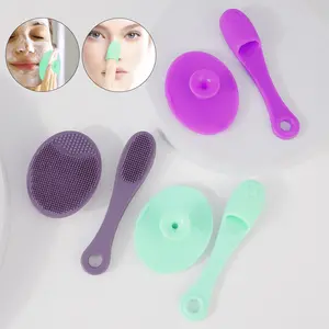 Soft Silicone Finger Brush for Facial Cleansing & Blackhead Removal, Gentle Exfoliating Face Brush for Daily Skincare Routine, Facial Cleansing Tools, Blackhead Remover Tool
