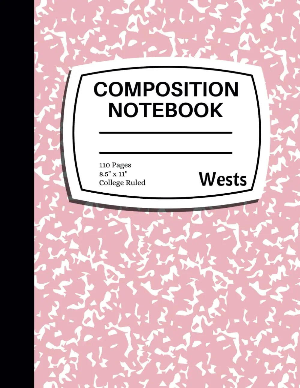 Composition Notebook College Ruled: Pastel Pink Marble Composition Book - Pink Notebook Journal for School, College, University, Work, Office Supplies - 8.5" x 11" - 110 Pages - Blank Lined Notebook