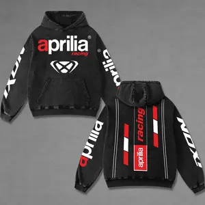 Aprilia Racing Washed Hoodie Vintage Motorcycle, Motor Speed Racing Sportbike Graphic Merch, Acid Washed Streetwear Clothing, Unisex Dirt Bike Racing Hoodie, Vintage Motorsport Hoodie, Speed Culture Men's Wear, Designed for Biker