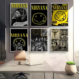 PIKPAKA Band Hot N-Nirvana Classic Movie Poster HD Waterproof Art Poster for Home, Bar & Café Decor | Fade-Resistant, Non-Sticky, Vibrant DIY Wall Print Perfect Decorative Poster for Office & Living Room