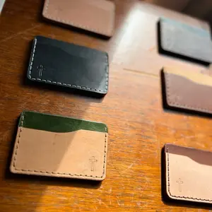 Leather cardholder wallets