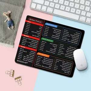 Large non-slip universal mouse pad with keyboard shortcut indicator, suitable for office and home computer accessories, size 10.2x8.27 inches, Non Slip Mousepad