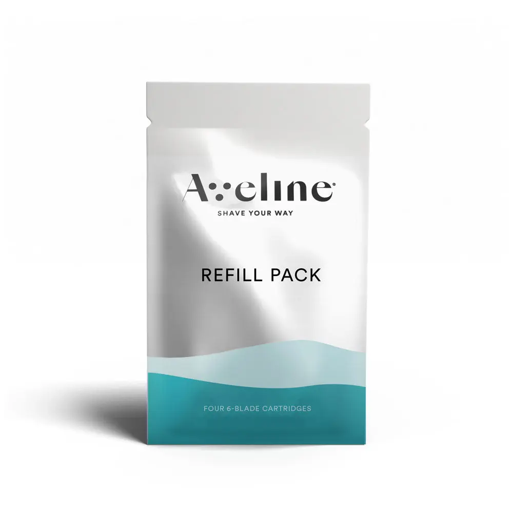 Aveline Razor Cartridge Refills for Sensitive Skin & Closest Shave, Adjustable 6-Blade Heads for Women with Lavender, 4 Count, Hair Removal, Body Care, Gentle, 4 Packs, Women Shaving