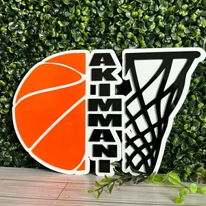 Customized Acrylic Basketball Name Art
