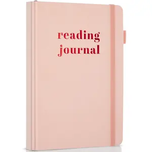 Reading Journal with 75 Book Review, Book Journal for Book Lovers, Readers - Review Prompts & Daily and Monthly Reading Tracking & Reading Challenge, Reading Notebook Gift, A5, Pink