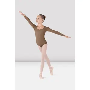 BLOCH - CL5609 Girls Long Sleeve Leotard  Almond