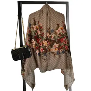 Fall Spring Scarf for Women Beautiful Floral Design Scarf Long light Scarf Fashion Scarves Head Scarf for Women