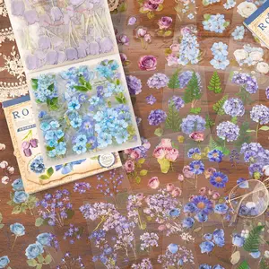 30 Sheets Floral Pattern Sticker Book, Romantic Collector Pet Material, Easy Tear Off, DIY Crafts, Scrapbook Decorations, Birthday Gift