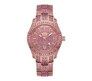 JBW Women's Jet Setter Pink Crystal Watch, 18K Rose Plated
