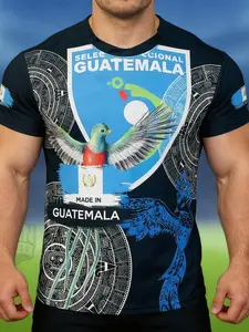 Guatemala football black jersey, Guatemala, unisex, football shirt, Sports Jersey, Football Jerseys, Soccer Jersey. Breathable, comfortable, soft fabric with printed logo.