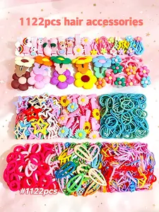 1122pcs Colorful Hair Accessory Set. Includes Star & Flower Clips, Alligator Clips, Hair-Friendly Ties & Small Rubber Bands. Perfect for Daily Matching, School, Commuting & Dating. Creative Hairstyles for Girls & Women