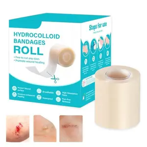 Medical-Grade Hydrocolloid Bandage Roll, Waterproof & Flexible Self-Adhesive Hydrocolloid Patch for Wound Care, Hypoallergenic, Latex-Free, Perfect for Acne, Pimple Care, Burns, Blisters, and First Aid Kits
