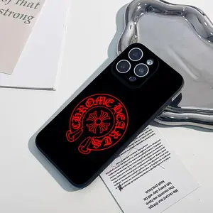 chrome hearts Phone Case for iPhone 17 Air 16 15 14 13 12mini 11 Pro Max Plus XR XS Black Soft Silicone Cover