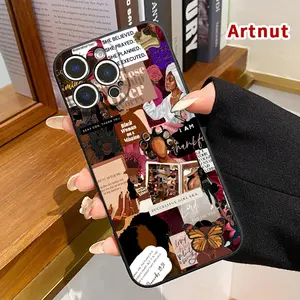 Soft Case for iPhone 17 Pro Max 16 Plus 15 14 13 12 11 Air E Woman's Empowerment Mosaic Full Coverage Drop Protection skin-friendly feel Phone Cover for Girl