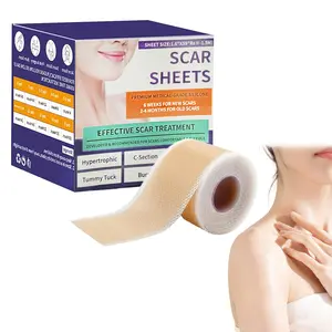 Silicone Scar Sheets, Silicone Scar Tape(1.6"x 60" Roll-1.5M), Reusable Professional Scar Silicone Strips, Soft Silicone Scar Sheets for Surgical Scars,Keloid,Acne Scars,Burn Scar,C-Section