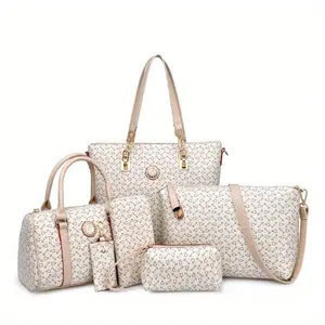 Women's Handbag Set 6 PU Leather Handbag Set Multi-functional Shoulder/crossbody/handbag
