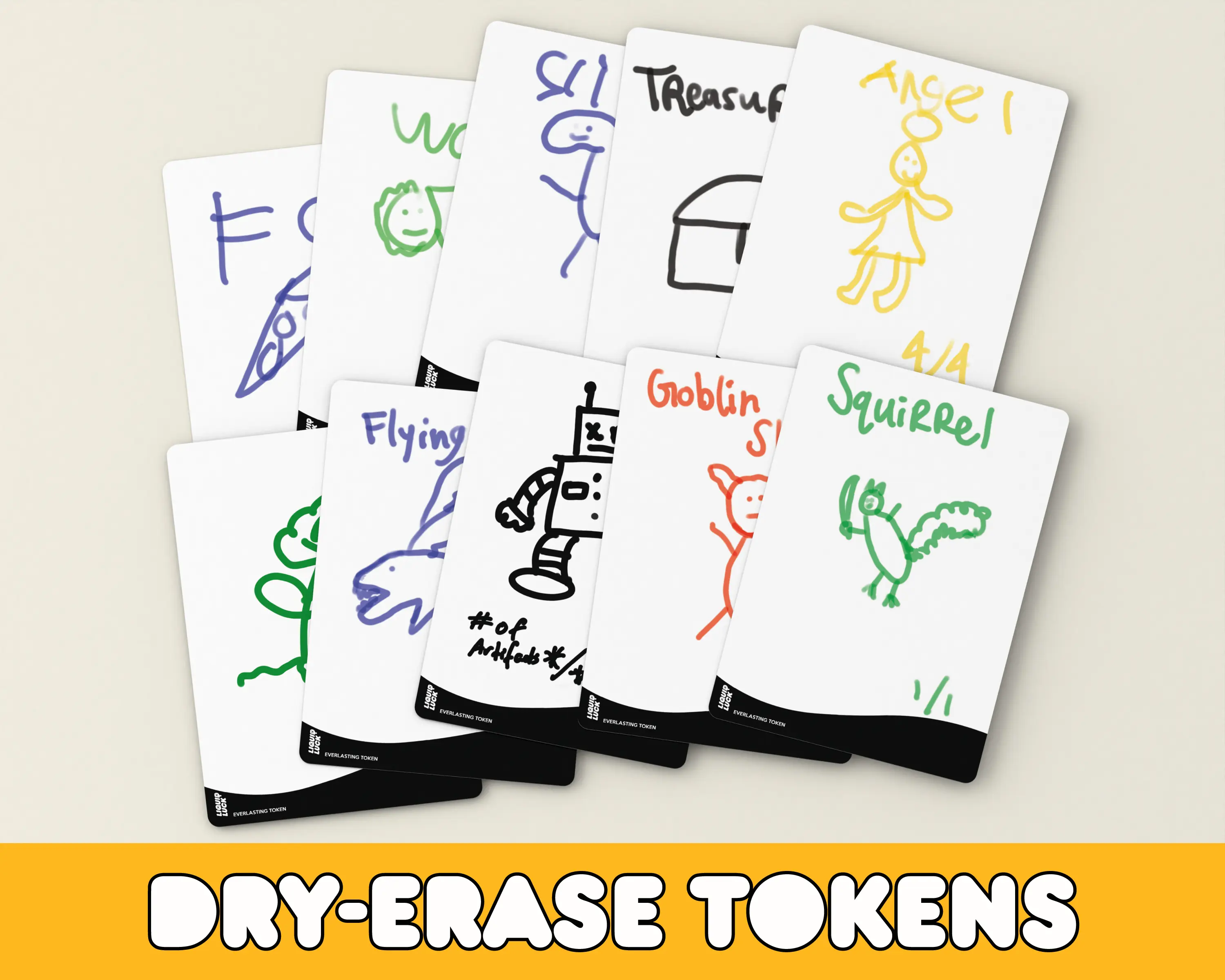 Everlasting Tokens - Dry Erase Token Cards for MTG, DnD, or Any Table-Top  Game - Reusable Versatile Game Piece Tokens - Makes a Great Gift for Any  Gamer - TikTok Shop