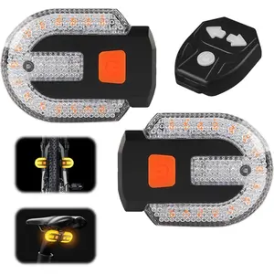 Rechargeable Bike Tail Light with Turn Signals, USB Charging,Remote Control 5 Lighting Modes,Split Bike Turn Signals, Waterproof Bicycle Rear Light for Night Riding, Mountain Cycling and Road Safety