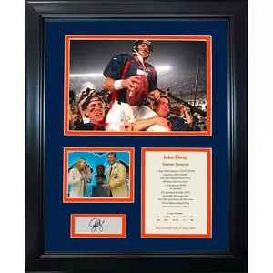 John Elway Hall of Fame Facsimile Engraved Auto Broncos 