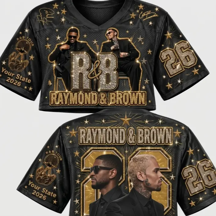 2026 R&B Tour Legends Music Croptop – Men's Women's Baseball Jersey, Professional Sports Streetwear, Concert Festival Shirt, Music Fan Apparel