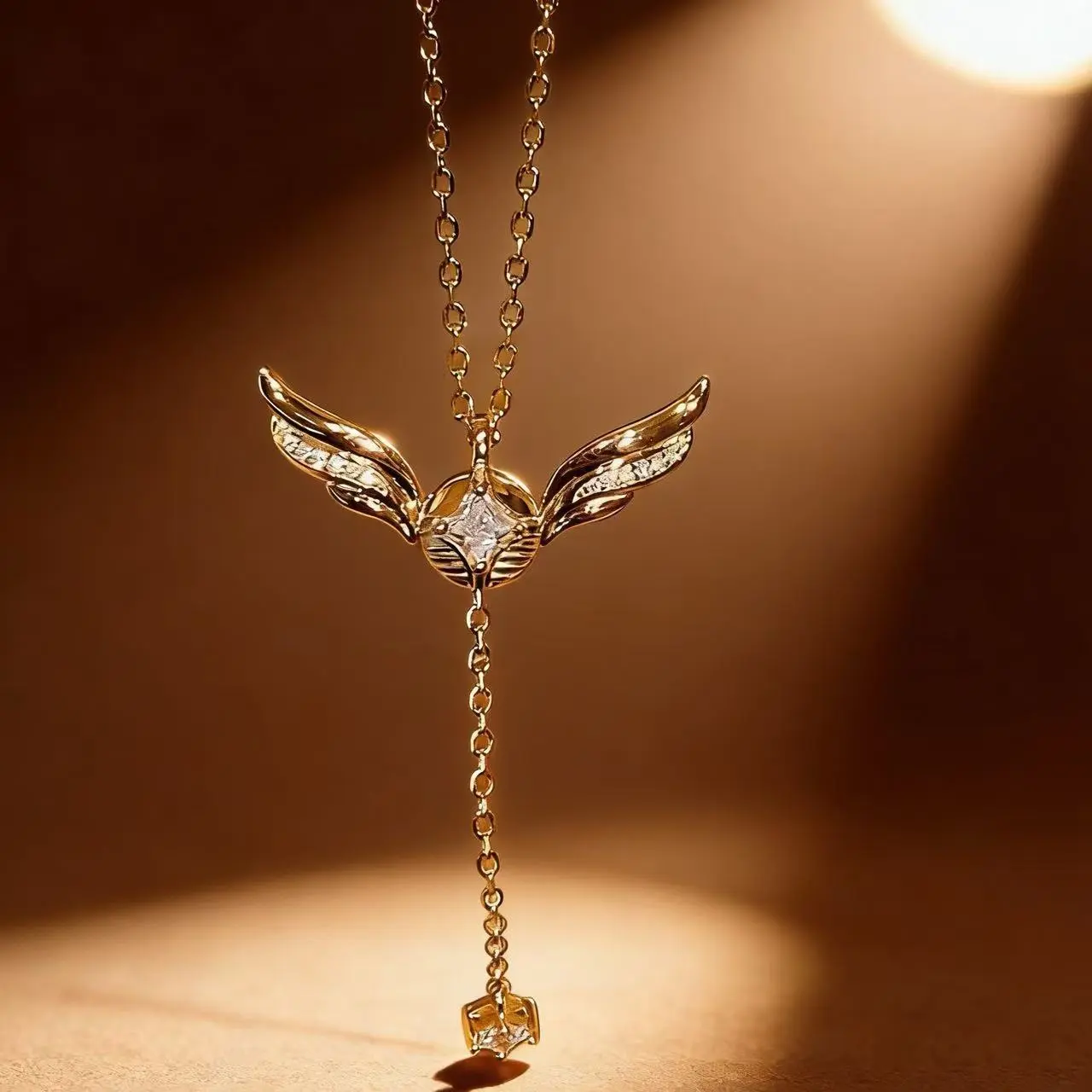 Golden Snitch Necklace for Women Gold Chain Necklace Dainty Stainless Steel Choker Necklace Non Tarnish Cubic Zirconia Gold Plated Pendant Necklace Trendy， Gold Pendant Necklace for Women，Dainty Necklace for Gifts