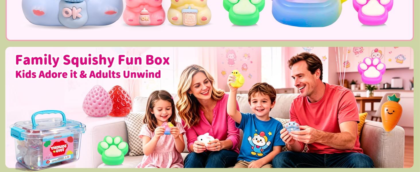 12Pack Taba Squishy Toys Kit - Squishy Fidget Squeeze Toys Squishy Fun Box| taba Squishy Favors for Kids 8-12,cute Squishies Stress Relief Toys for Girls 6-8-10-12 Year Old Girls