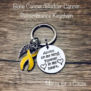 Bone/Bladder Cancer Remembrance Keychain
