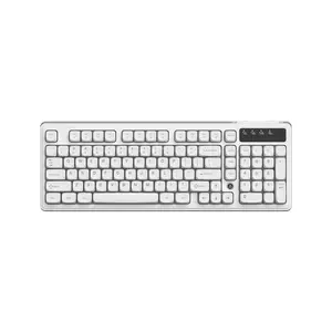 AF98 film keyboard imitates mechanical key feel AJAZZ wired office keyboard ABS keycap multimedia function mixed light 98 key large column ergonomic design computer office artifact supports multiple systems suitable for office and e-sports games