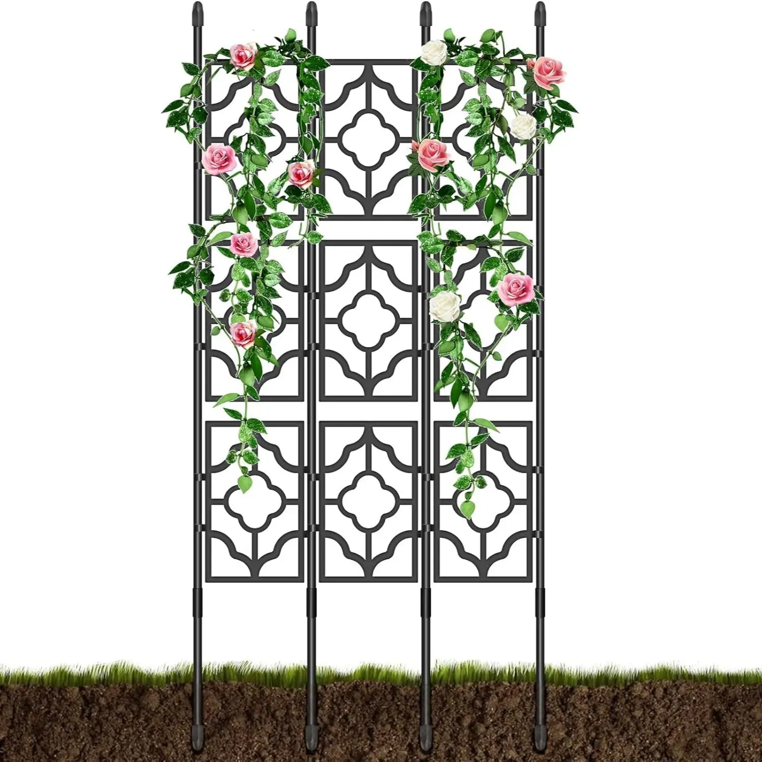 Outdoor Patio Climbing Plant Garden Trellis, Kalolary Screen Garden Trellis, Rust-Resistant Vine Trellis, Support for vines and climbers, Cucumber Frame, Indoor Fruit Vegetable Flower Potted Plants, Garden Arbor