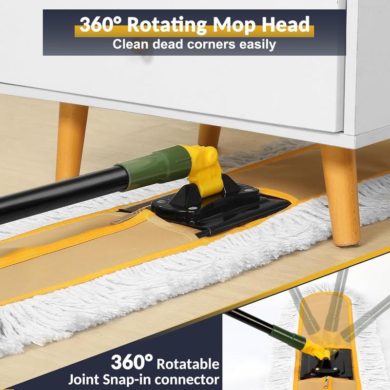 36" Commercial Dust Large Mops for Floor Cleaning, Heavy Duty Industrial Dry Wet Mop with Replacement Mop ,Floor Dust Broom for Hardwood, Tiles, Marble Floors for Hotel Gym Household Cleaning