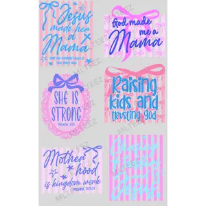 JESUS MADE HER A MAMA (1) PREMADE GANGSHEET - 22X36 DTF TRANSFERS - DIRECT TO FILM