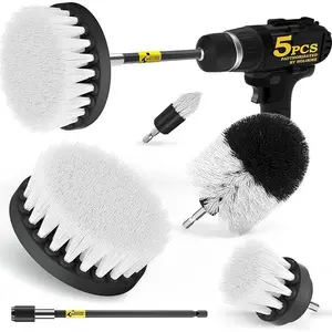 5 Pack Drill Brush Power Scrubber Cleaning Brush Extended Long Attachment Set All Purpose...