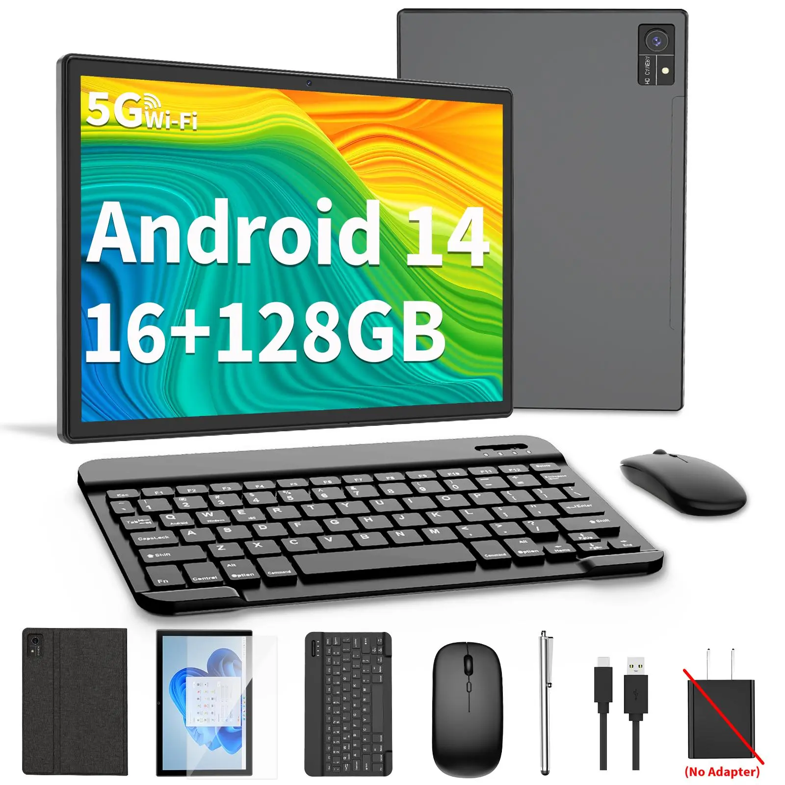 SummerVibes】Relndoo Android 14 Tablet 10.1 inch with 16(8+8)GB+